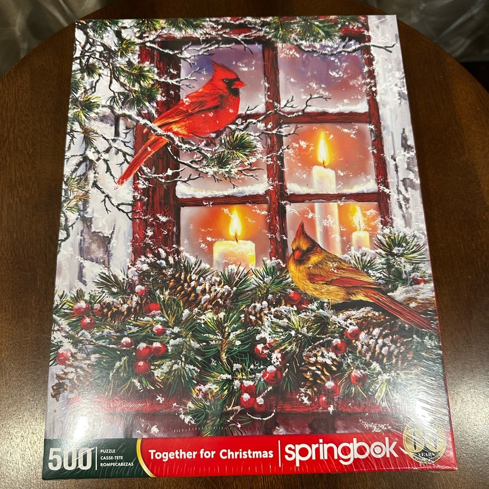 Springbok Festive Cardinals “Together for Christmas” 500-Piece Puzzle